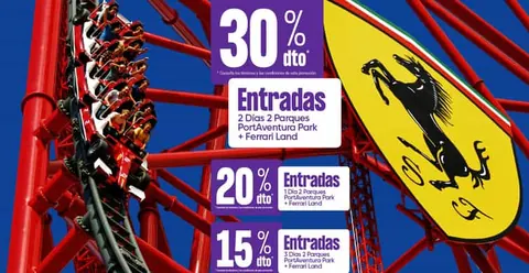 Salou: PortAventura and Ferrari Land 1, 2, or 3-Day Ticket