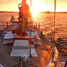Lisbon: Daylight or Sunset on a Vintage Sailboat
